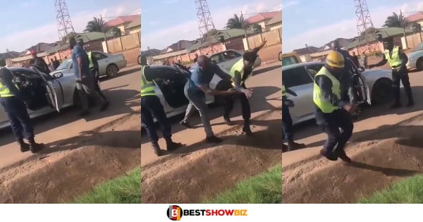 One Macho man beat 3 police officers as they try to arrest him (watch video)