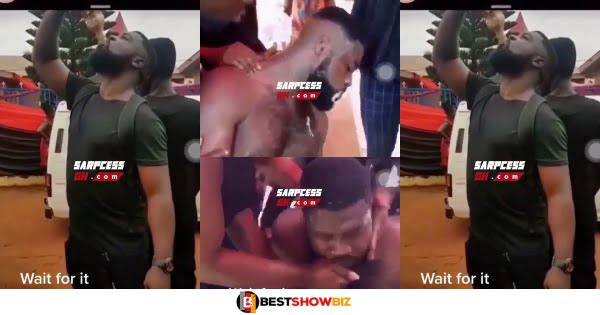See what happened to this man after he drank a full bottle of 'Kpo keke'