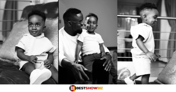 Sarkodie shares a video to show how handsome his son is as the young boy celebrates his birthday (watch)