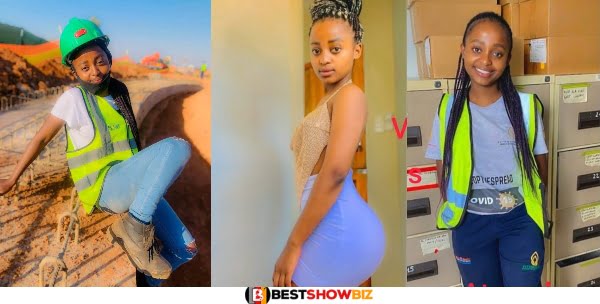 “At Work Vs At Home” - 23-Years-Old lady Stirs Online With Her Photos
