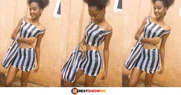 Beautiful Slim Lady Spotted Wearing Polybag in Town (Photo)