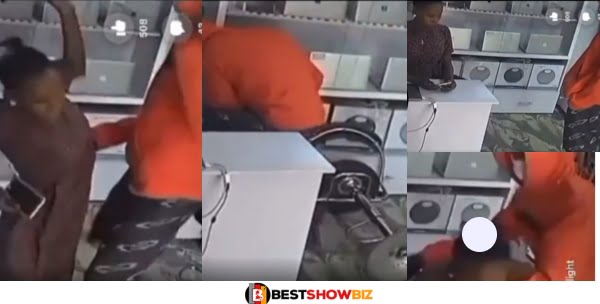 CCTV Footage Of A Young Man Rᾶping A Salesgirl At Shop Surfaces (Video)