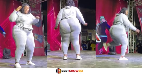 DiasaXtra: Ghanaian Plus-size Lady Shakes Stage with Her Big '3to)" (Video)