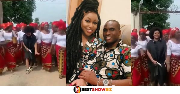 New Video of Rita Dominic undergoing welcome ritual into her husband’s house