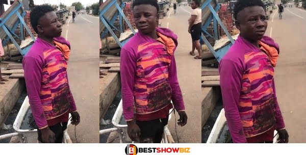 New Video: Another thieves Forced To Clean Gutter After being Caught Stealing A Motorbike At East Legon