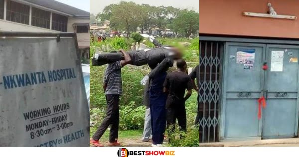 (Photos) Supposed Dead Body Fights 4 Macho Men At Mortuary In Takoradi