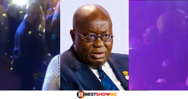 See reactions after Prez Akufo-Addo was captured at a nightclub (Video)