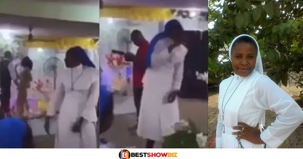 (VIDEO) Roman sister spotted dancing hard to Wande Coal’s song at a wedding reception