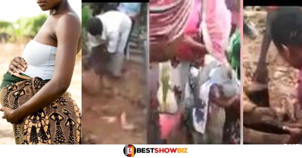 (Video) Buried pregnant woman allegedly gives birth in her grave