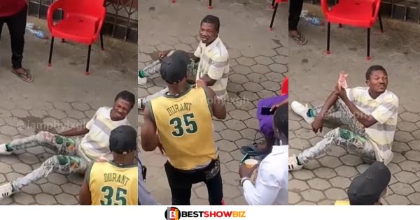 (Video) Man flogged like a child at Circle for buying iPhone 13 with counterfeit money
