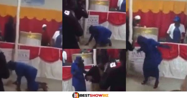 Video: Church goes gaga as Prophetess ‘twєrks’ hard on the ground in the church