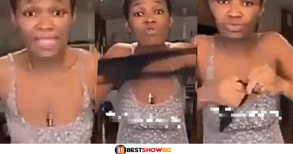 Video: lady removes her dr0ss and goes ηαкє∂ to curse boyfriend who dumped her