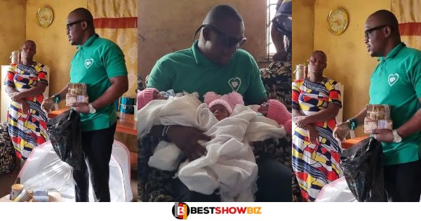 (Voideo) Kind Man gifts N1 million to newborn triplets whose mother died after birth
