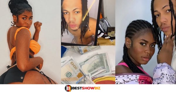 Yaa Jackson spills dollars and gifts on her rasta Boyfriend as he celebrates his birthday (video)