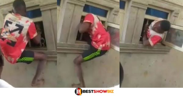 Young Thief Shows How He Gained Access To a House After He Was Caught (Video)