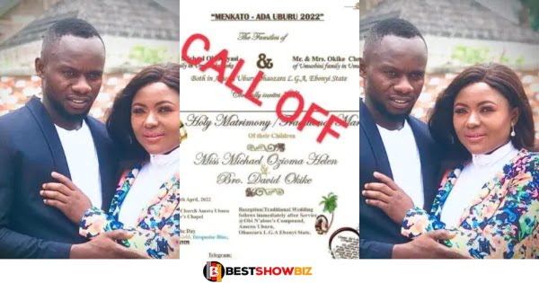 Lady calls off her wedding after her husband-to-be beat her