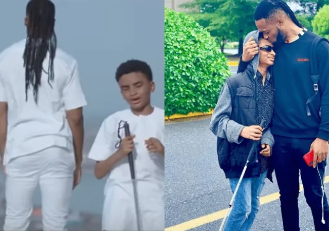 Fans shocked after recent pictures of flavor's adopted blind son surface online (photos)