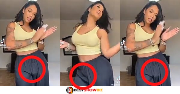 Is she a man or a woman? Beautiful lady dancing seductively but people noticed this between her legs (video)