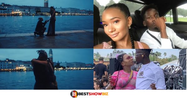 Watch how Mr Eazi romantically proposed marriage to his billionaire girlfriend (video)