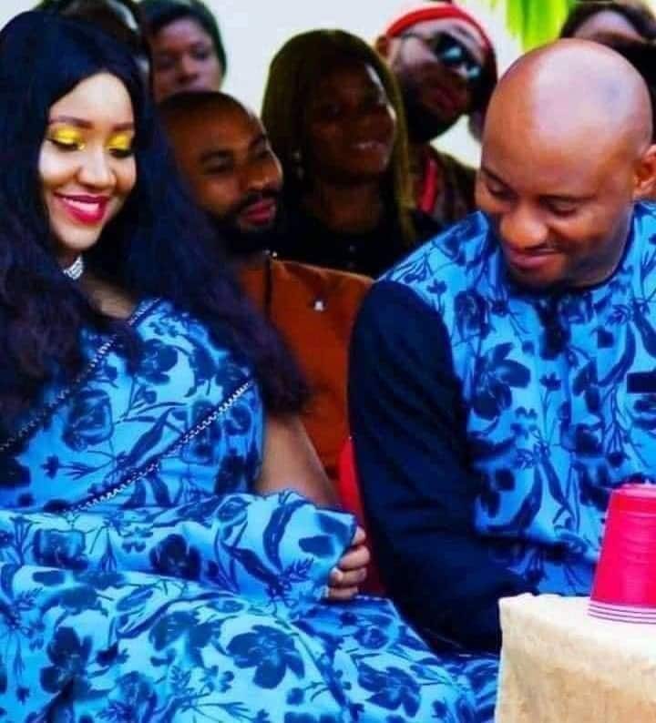 Photos from the secret wedding Yul Edochie had with his second wife surface online (see them)