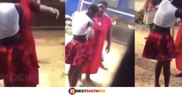 Woman catches and beats JHS girl who has been sleeping with her husband (video)