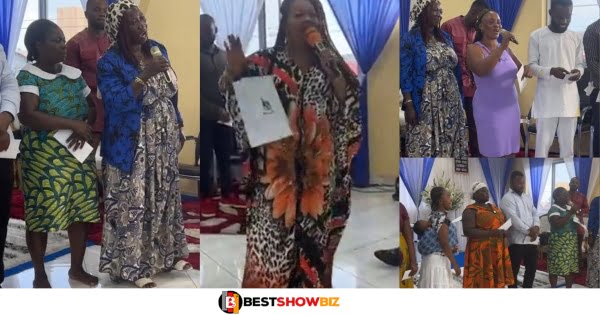 Agradaa shares money to her church members (video)