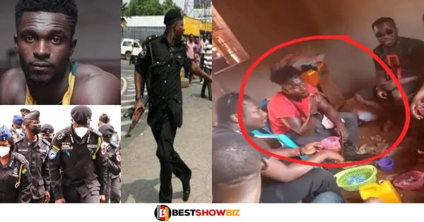 "The people in the photo eating with him are not policemen"- Ghana Police reacts to viral photo of Albert Donkor (the 27-year-old man whose death caused riots in Nkoranza)