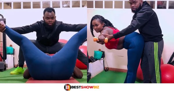 See what this Gym instructor was spotted doing to someone's girlfriend at the Gym (photos)