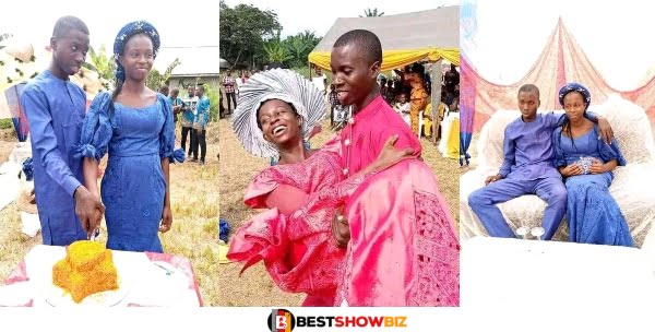 Reactions as 18-year-old boy Marry his 15-year-old girlfriend (Photos)