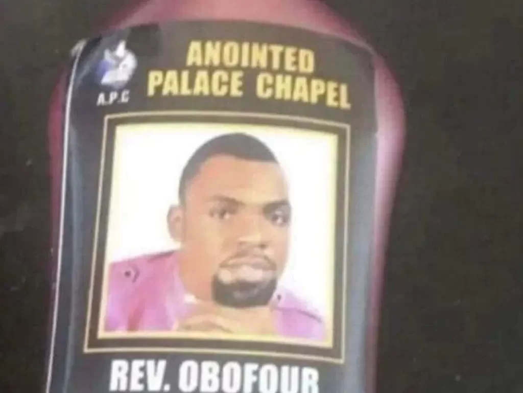 Ghanaians react after photo of Rev Obofour Money Perfume he sells to his church members surfaces online