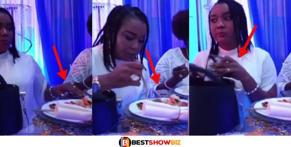 (Video) Beautiful Woman Caught Stealing On Camera While Having A Dinner With Friends