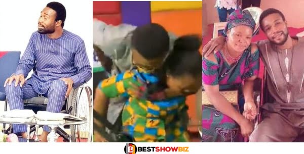 (Video) Emotional Story Of Ghanaian Physically Challenged Pastor Whose Wife Carries Him At Her Back To Preach The Gospel For 5 Years