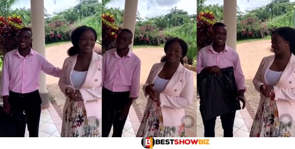 (Video) Jackie Appiah 'Bounces' Fan Who Came From Kumasi To Propose To Her In Accra