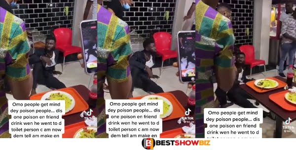 (Video) Man Caught Poisoning His Friend’s Drink At A Restaurant