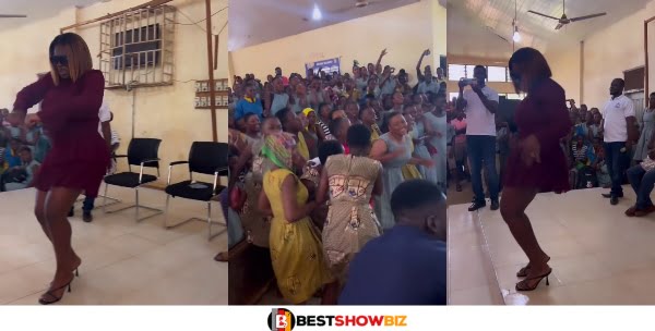(Video) Sista Afia Shows Her 'Properties' To SHS Stusebts in Tamale While Dancing In a Mini Dress