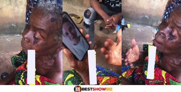 (Video) Yahoo Boy Uses His Grandmother To Beg White Woman For Money Through Video Call
