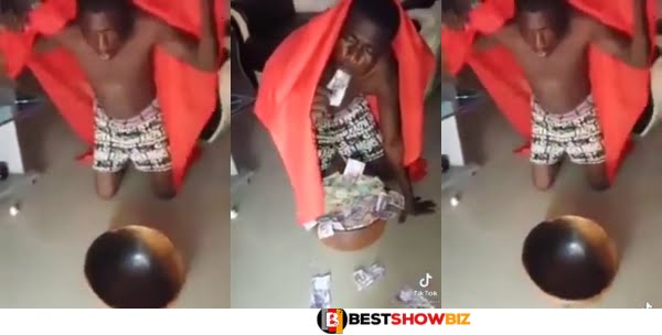 Video of A Young Boy Seen Vomiting Lots Of Money From His Mouth Stirs Online