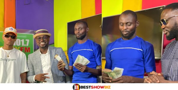 (Videos) Taxi driver gets ¢5,000 from KiDi and ¢7,800 from OK Frimpong for returning ¢8,400 to the Market Woman￼