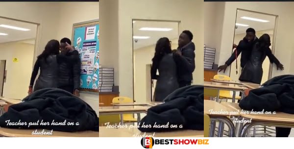 Watch The Moment A Female Teacher Gets Physical With Her Male Student In Class (VIDEO)