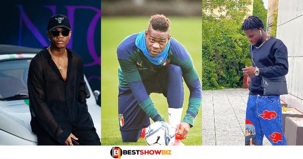 Mario Balotelli spotted attending kidi and Kuami Eugene's concert in Italy (video)