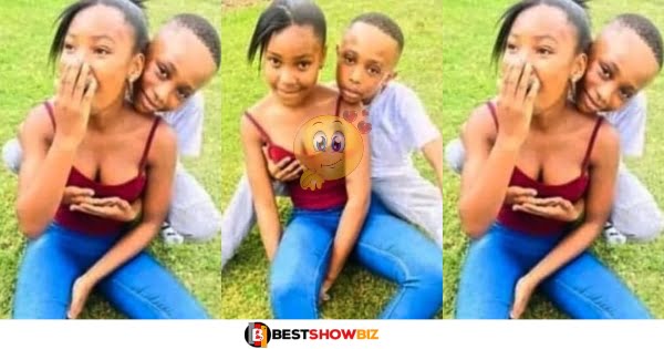 See what this 15-year-old boy was photographed doing with his 13 years old girlfriend. (images)