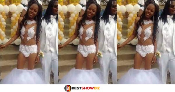 Is this Fashion or Mἇḋness? See what this bride wore on her wedding day (photo)
