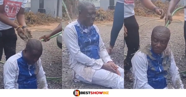 See what Onua TV workers did to Captain smart on his birthday (video)