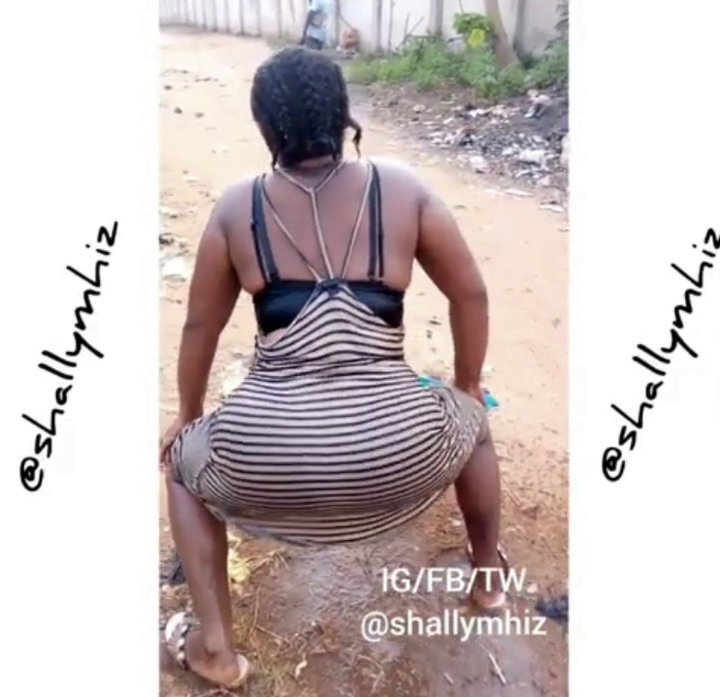 Slay queen who went to fetch water goes viral after tw3rk!ng with her wḕt clothes
