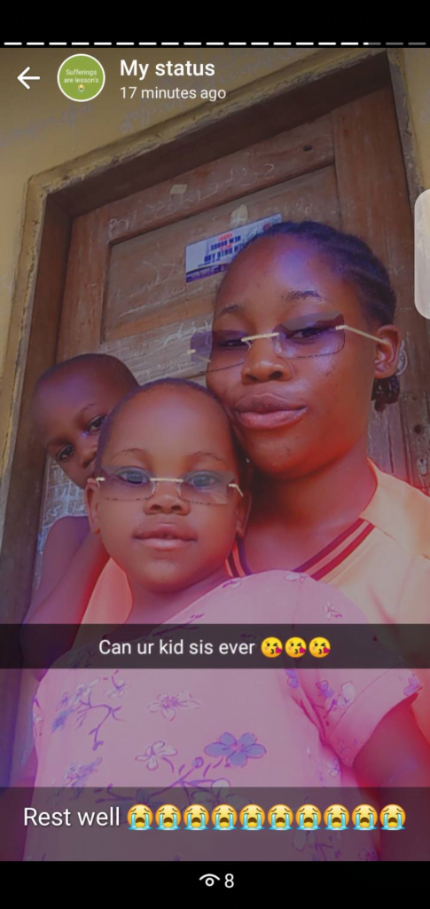 Dont Rest, Kill the People that Killed You: Lady Mourns Kid Sister Poisoned to Death
