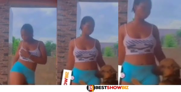 See what this Lady was spotted doing with her dog (Video)