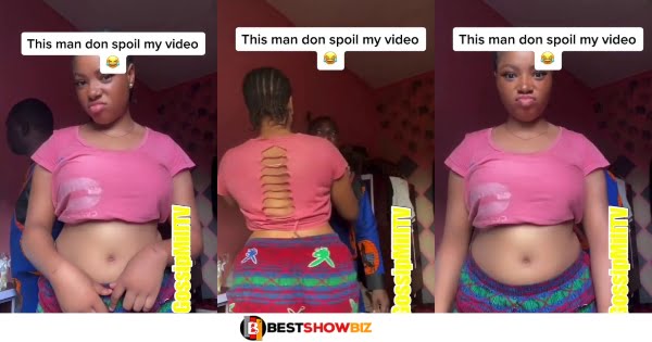 See what this lady did after her father caught her doing this video (watch)