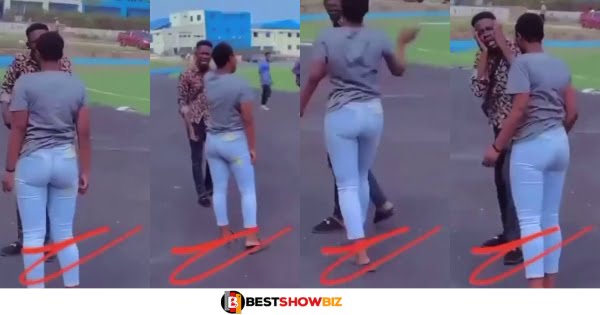 Girl slaps her boyfriend in public for telling her the relationship is over (watch video)
