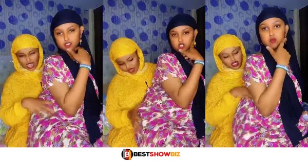 Two Muslim slay queens get social media talking after posting a video of themselves touching each other (watch)
