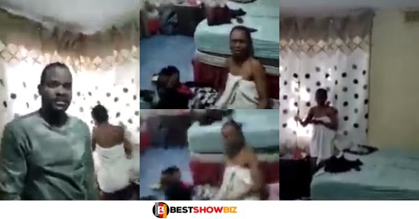Man catches his wife sleeping with another man in the bedroom with their daughter in the room (watch video)